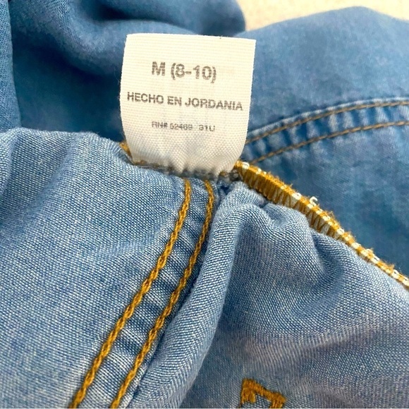 Time and Tru Women Denim Shorts Size Medium (8-10) Fringe Bottoms Pockets NWOT - Picture 2 of 7